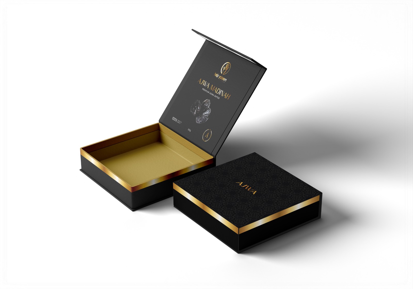 Special Gift Edition – Premium Ajwa Dates from Madina 2026 (Black/Gold)